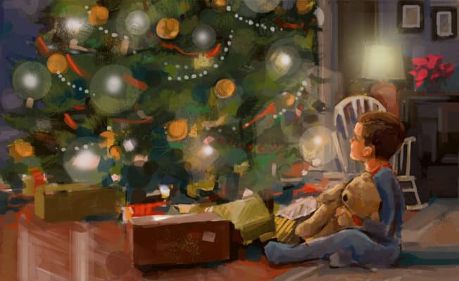 christmas boy poster