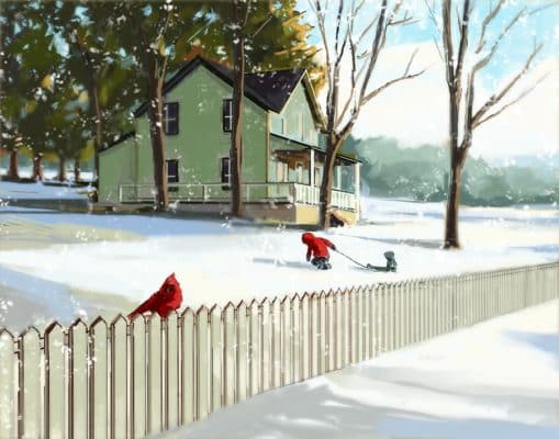 christmas house poster