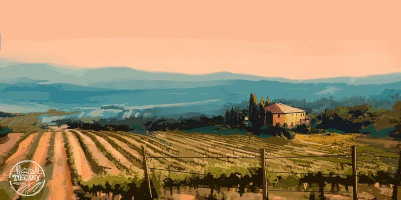 Tuscan scene poster